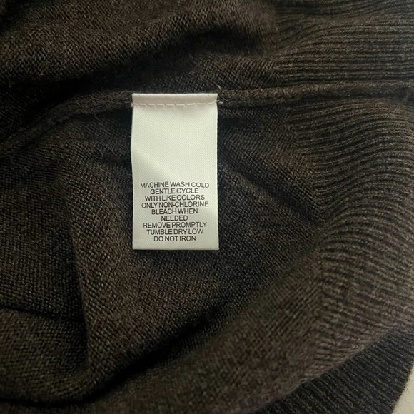 Mercer Street Studio Womens Sweater Small Chocolate Brown Zip Back Long Sleeve - Picture 8 of 11